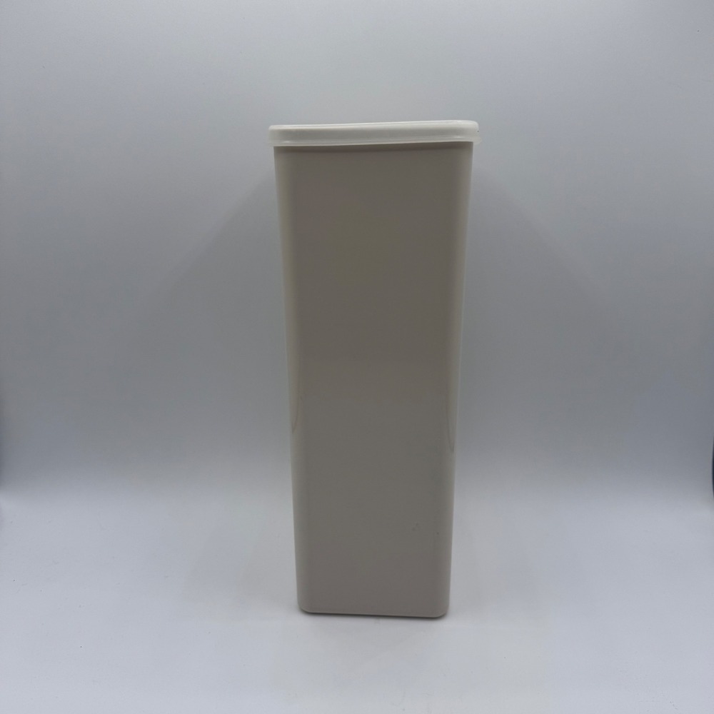 Vintage Tupperware Modular Mates Square Canister Almond Beige 1696-3 Lid 1697-6